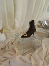 Load image into Gallery viewer, Techno-Knit Galea Low-Heeled Boots - Chataigne/Gold
