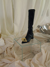 Load image into Gallery viewer, Artisanal Cana Low-Heeled Boots - Black/Gold