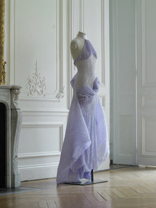 Couture : Techno-Pleat Eolian Dress - Parme