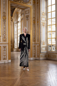 Couture : Embroidered Coat Dress - Midnight