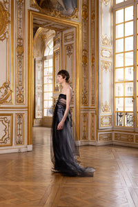 Couture : Tulle Dress and Trousers - Bleu Noir