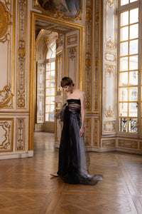 Couture : Tulle Dress and Trousers - Bleu Noir