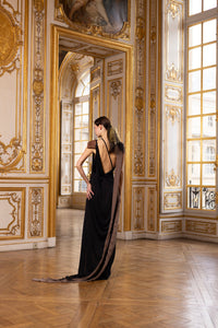 Couture : Liquid Drape Dress - Noir Marron