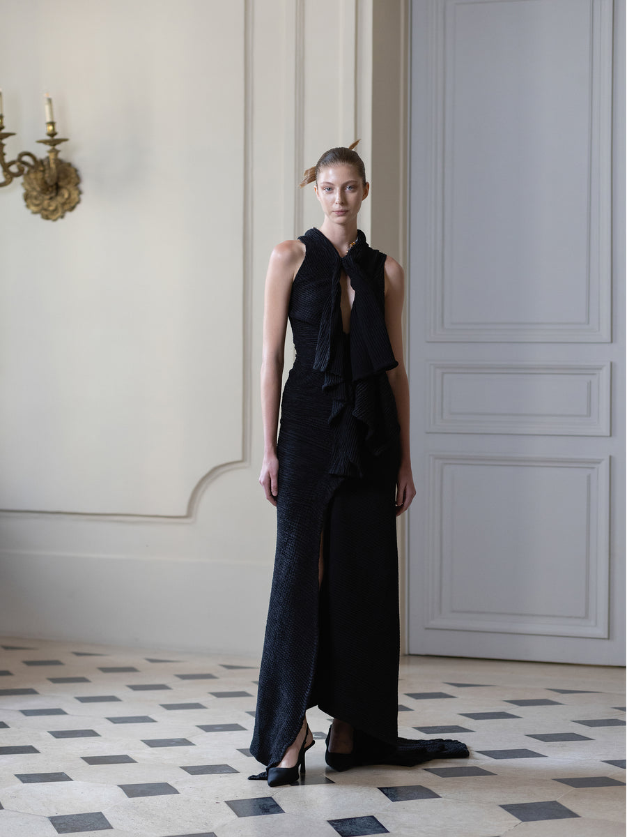 Couture : Sculptura Drape Dress - Black