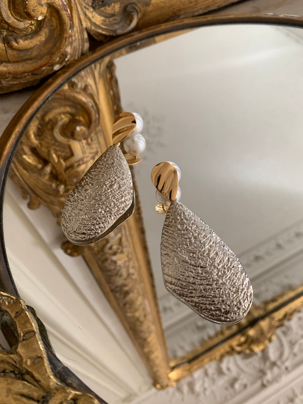 Marinière Earrings - Silver/Gold