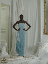 Load image into Gallery viewer, Custom : Sculptured Techno-pleat Dress with train - Ocean