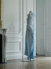 Load image into Gallery viewer, Couture : Techno-pleat Mirror Ornament Dress - Oceane