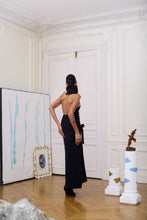 Load image into Gallery viewer, Asymmetrical Drape Dress - Noir