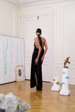 Load image into Gallery viewer, Faux-Serpent Drape Dress - Noir