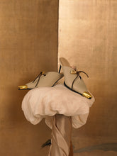 Load image into Gallery viewer, Artisanal Lunna Heeled Mules - Sand/Gold