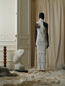 Techno-smock Dress - White