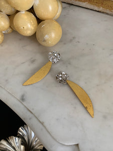 Leva Earrings - Gold/White Gold