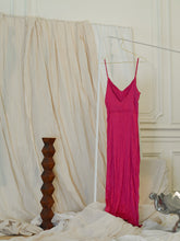 Load image into Gallery viewer, Crushed Satin Dress - Fuchsia