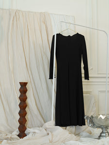 Rib-Knit Dress - Black