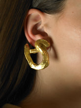 Load image into Gallery viewer, Artisanal Lyra Earrings - 24K Gold