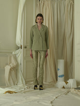 Load image into Gallery viewer, Crushed Elongated Trousers - Sage