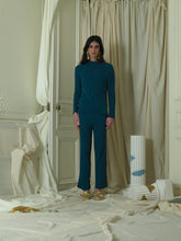 Load image into Gallery viewer, Rib-Knit Zen Trousers - Prussian