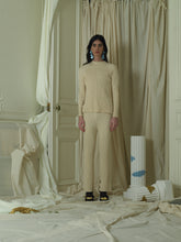Load image into Gallery viewer, Rib-Knit Zen Trousers - Sand