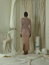 Load image into Gallery viewer, Rib-knit Panel Skirt - Sepia