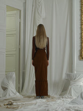 Load image into Gallery viewer, Rib-knit Fold top - Mattone