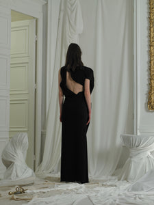 Asymmetrical Drape dress - Black PEET DULLAERT Asymmetrical Drape dress - Black PEET DULLAERT