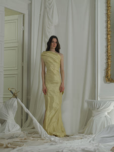 Couture : Sculptured Sunna Drape Dress - Citron du Sud