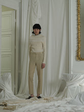 Load image into Gallery viewer, Rib-knit Collar top - Sand