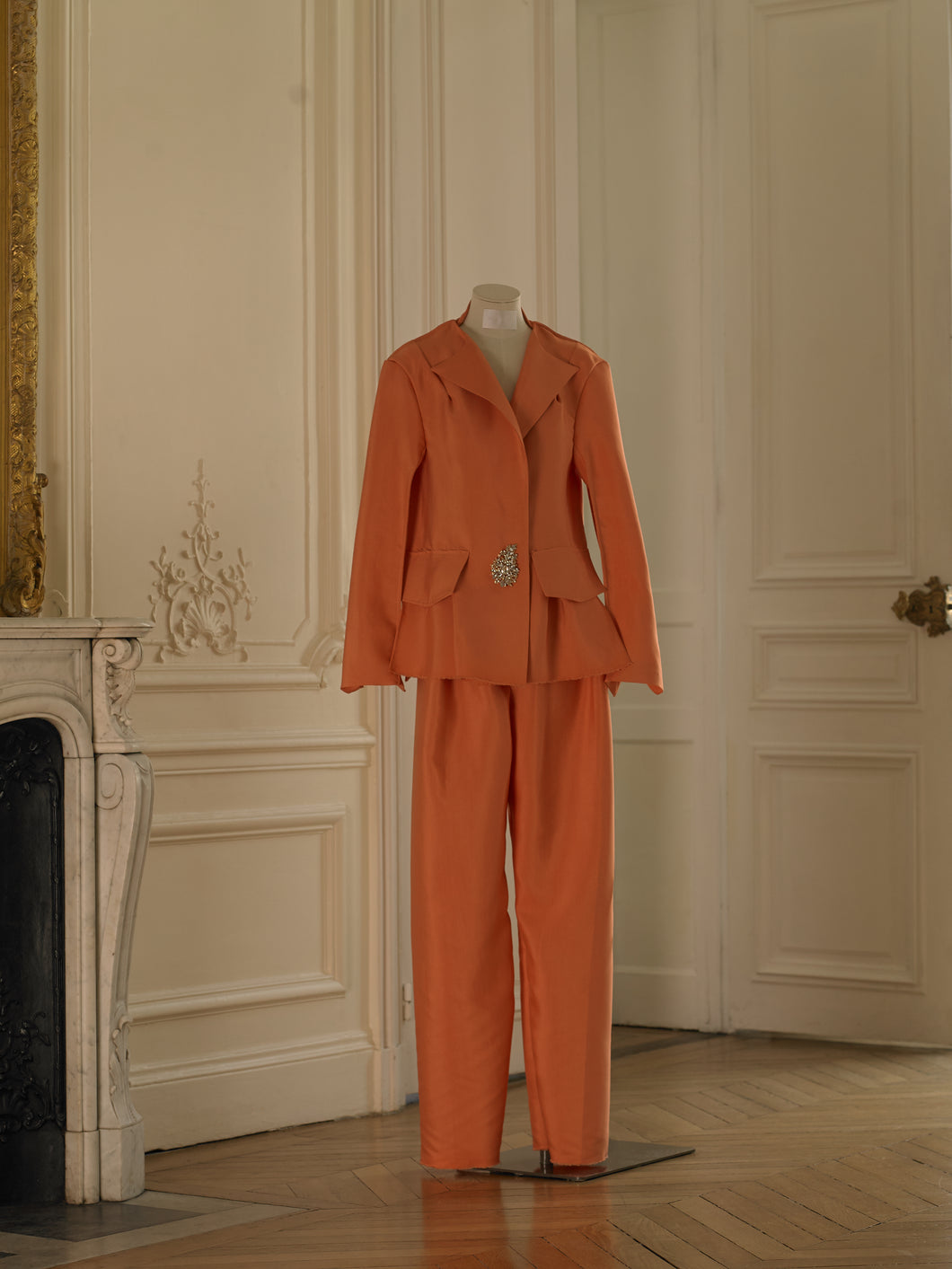 Couture : Tailored Silk Set - Cantaloupe