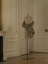 Load image into Gallery viewer, Couture : Sculptured Techno-Stretch Wave Dress - Cameo