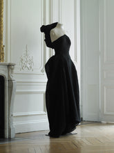 Load image into Gallery viewer, Couture : Sculptured Galea Drape Dress - Black