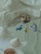 Load image into Gallery viewer, Artisanal Dova Earrings - 24K Gold/Ocean