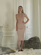 Load image into Gallery viewer, &quot;La Nuisette&quot; Techno-pleat Slip Dress - Sable