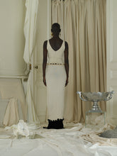 Load image into Gallery viewer, Fine Rib-knit Set (Top+Skirt) - Sand
