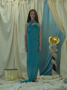 Couture : shaped Wave dress - Ocean