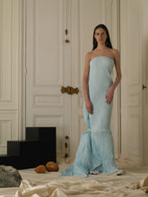 Load image into Gallery viewer, Couture : Sculptured Techno-pleat Dress - Bleu Ciel