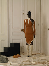 Load image into Gallery viewer, Rib-knit Top - Burnt Orange / Cream