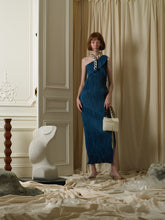 Load image into Gallery viewer, Techno-pleat Dress/Skirt - Deep Ocean